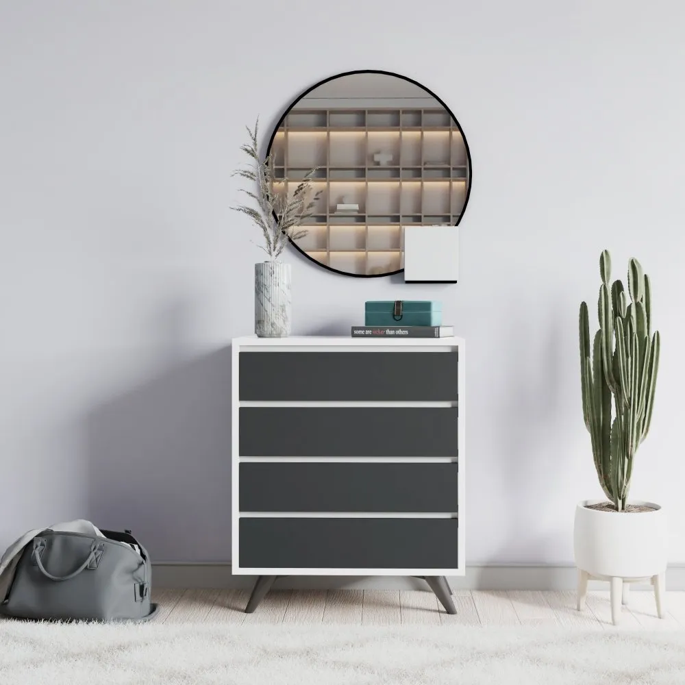 Komoda Suvera White Anthracite