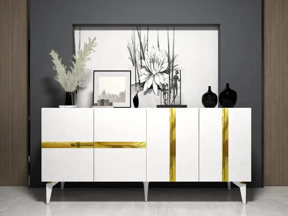 Komoda Vania White Gold