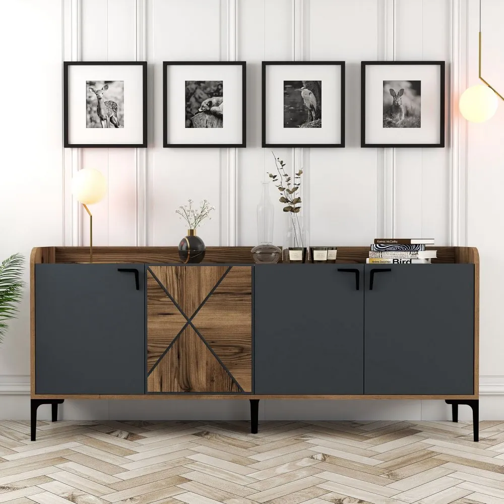 Komoda Venedik Walnut Anthracite