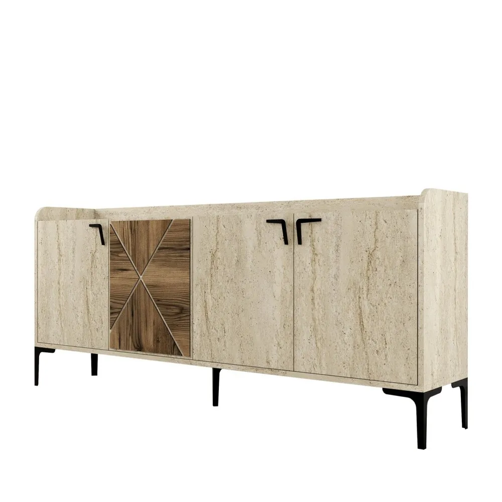 Komoda Venedik Walnut Travertine
