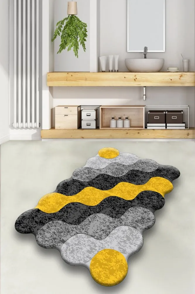 Kupatilski otirač Circle Yellow 1