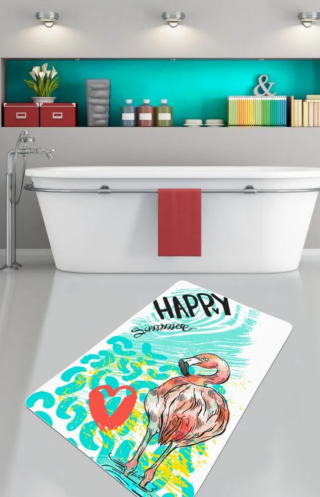 Kupatilski otirač Happy Flamingo (80 x 100)