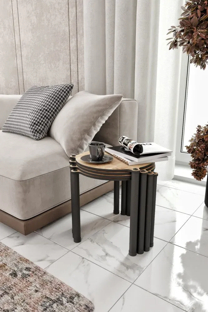 Lavia 4 Oak set stolova