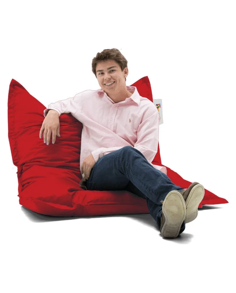 Lazy bag Cushion Pouf 100x100 Red