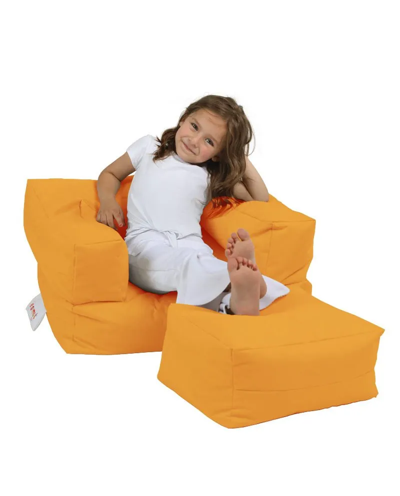 Lazy bag Kids Single Seat Pouffe Orange