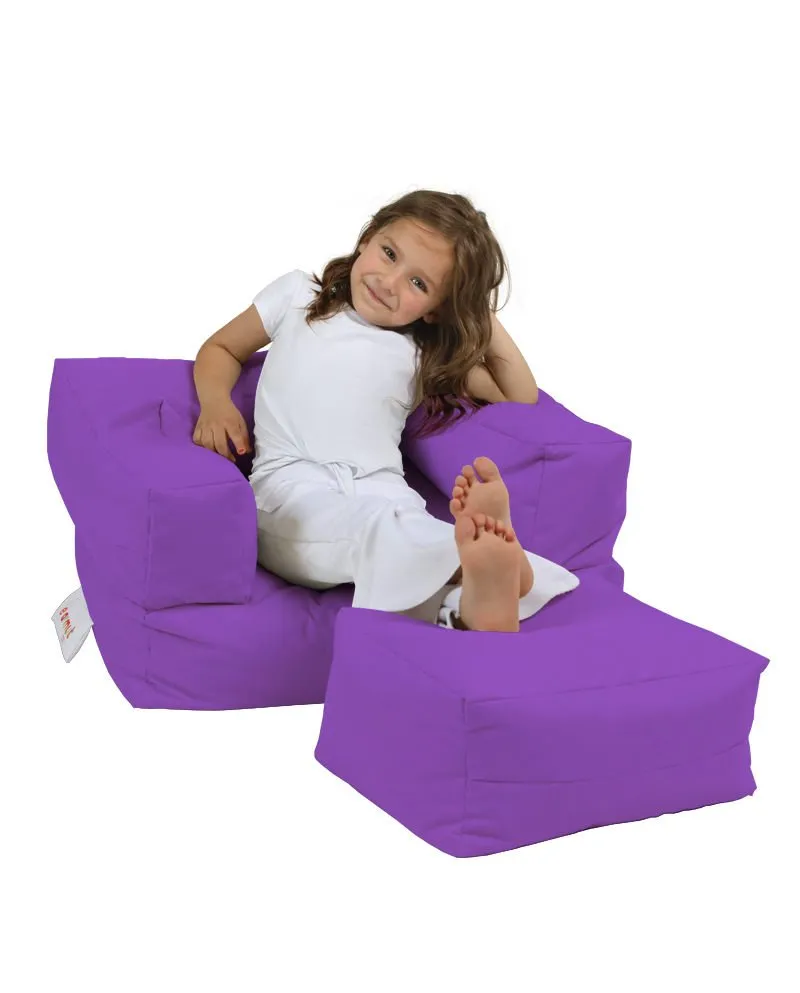 Lazy bag Kids Single Seat Pouffe Purple
