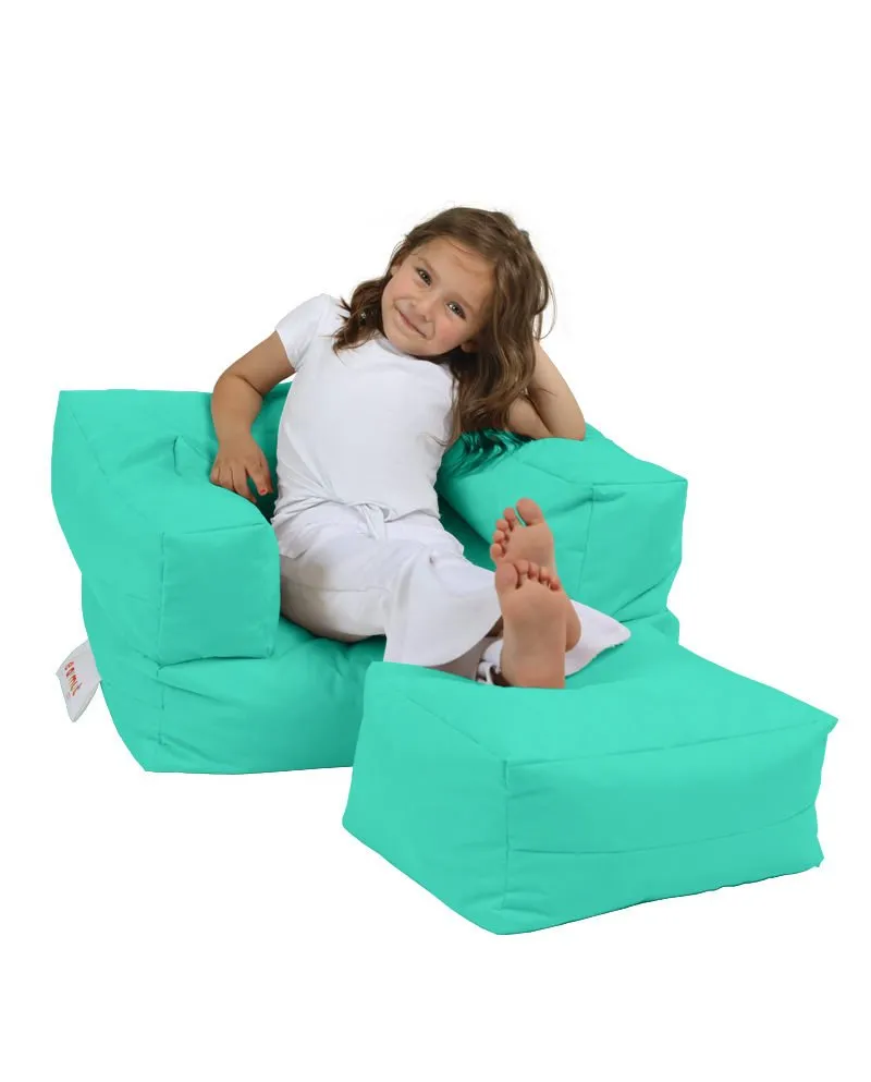 Lazy bag Kids Single Seat Pouffe Turquoise