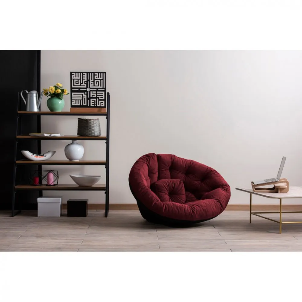 Lazy bag Kiku Large Claret Red
