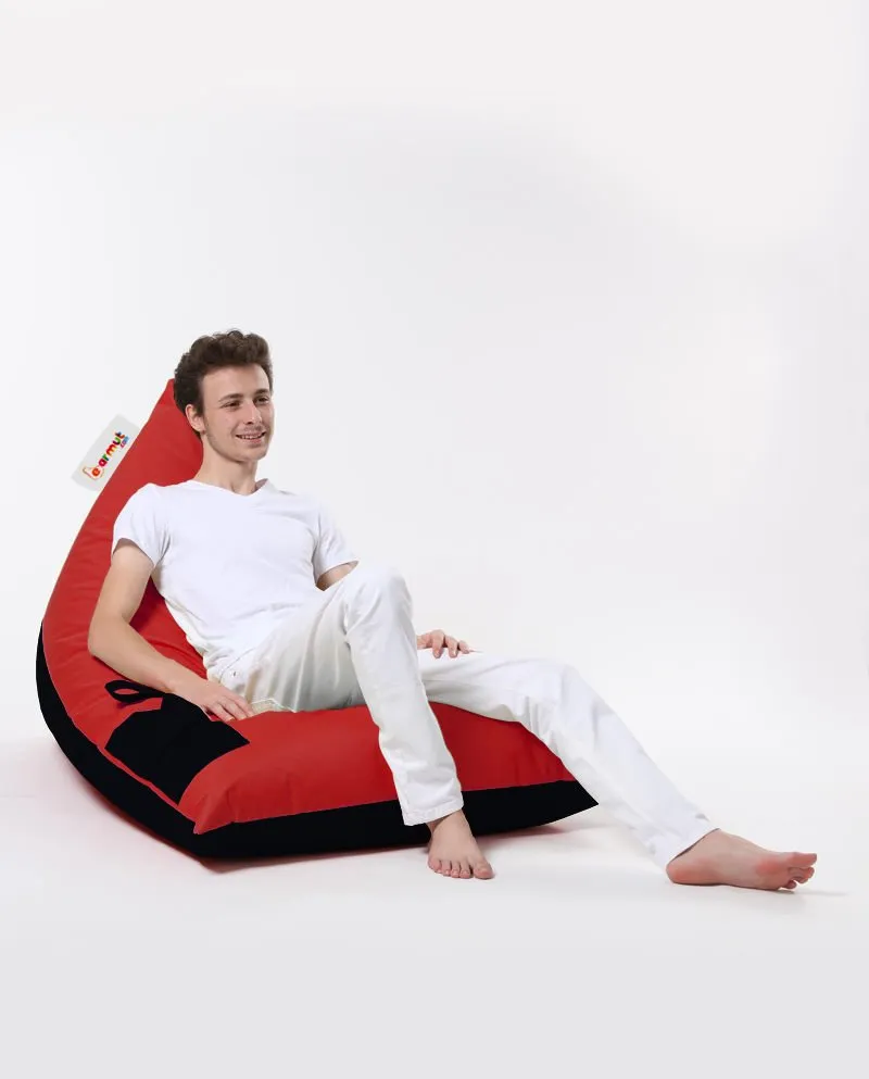 Lazy bag Pyramid Large Double Color Bed Pouf Red