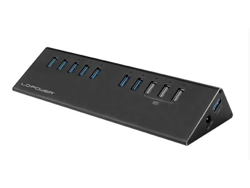 LC-HUB-ALU-2B-10 HUB 7+3PORT USB3.0 ALUMINIUM