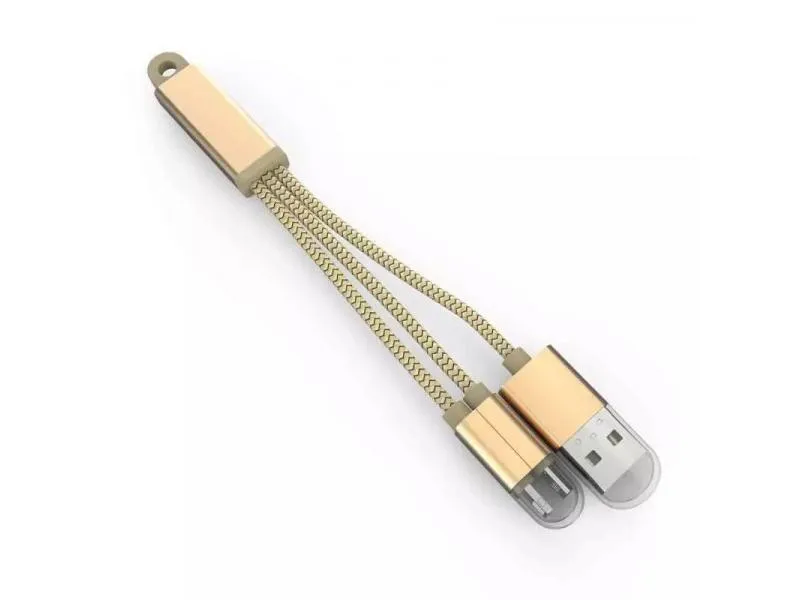 LC89 2u1 kabl za punjač USB A na micro USB/lightning sa priveskom