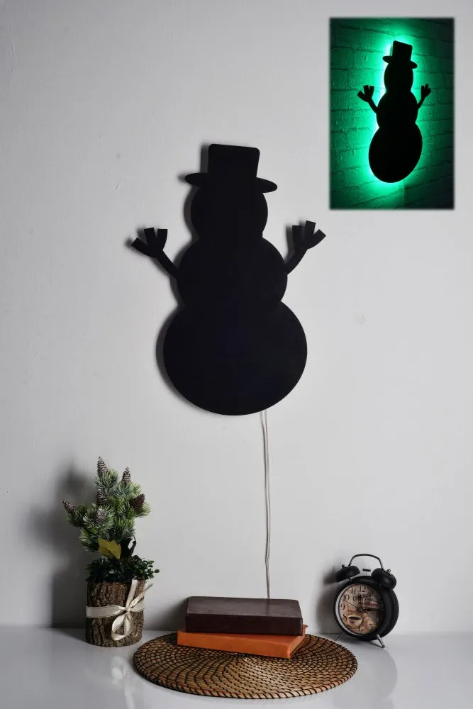 LED dekoracija Snowman 2 Green