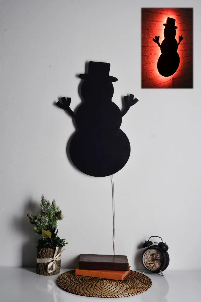 LED dekoracija Snowman 2 Red
