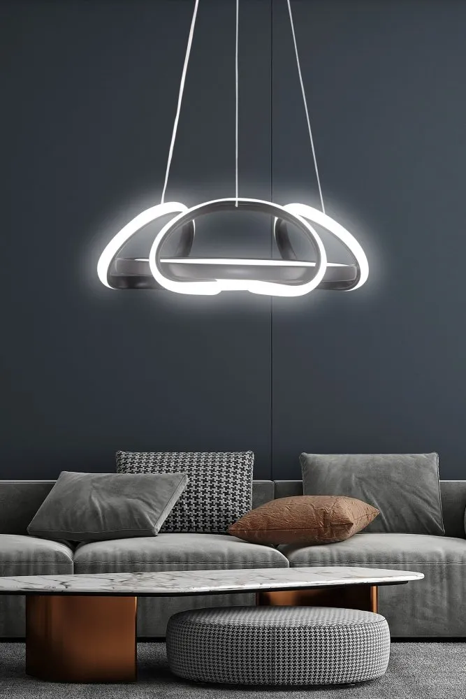 LED luster Arcturus Black White Light