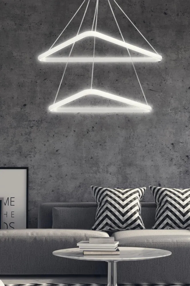 LED luster Duple Triangle Set White Body White Light