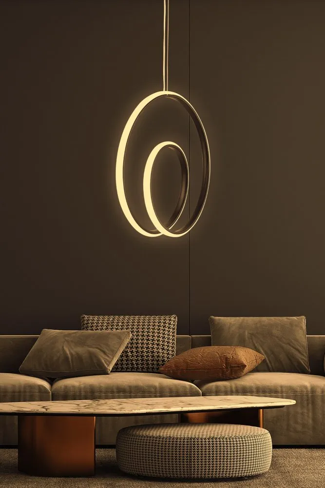 LED luster Geminorus Black Yellow Light