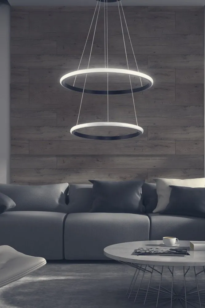 LED luster Leonis Black White Light