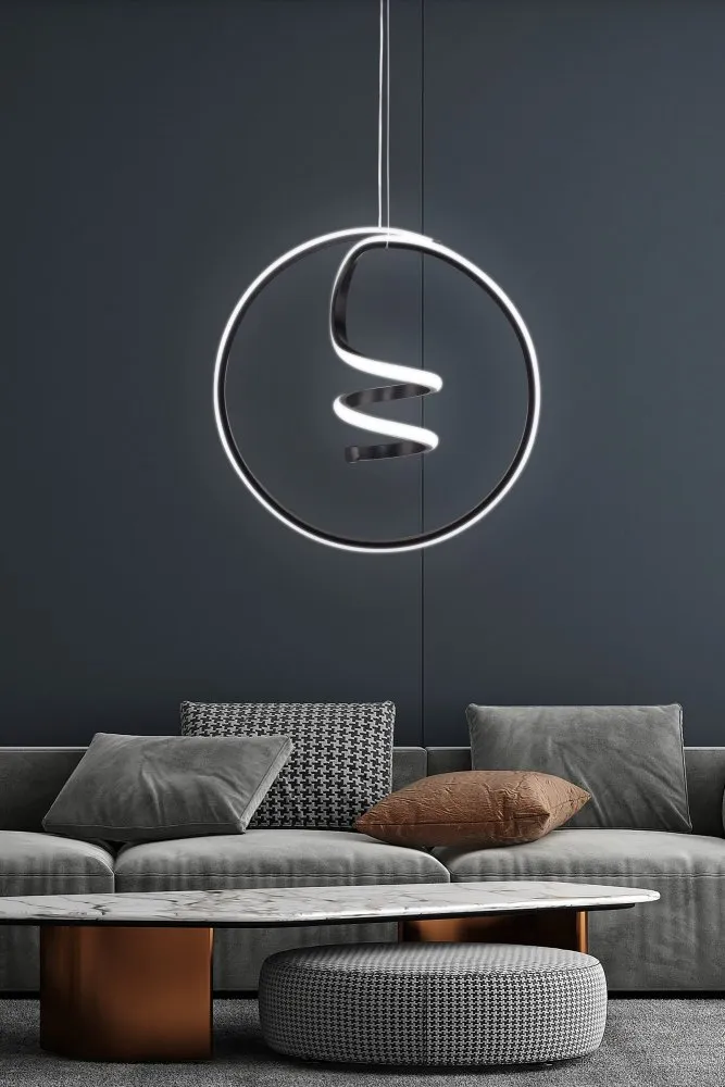 LED luster Orionis Black White Light
