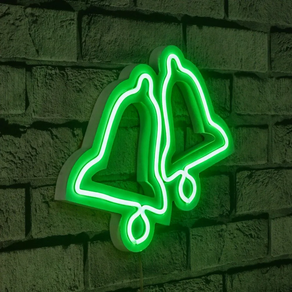 LED novogodišnja dekoracija BELLS, zelena (395NGR1970)