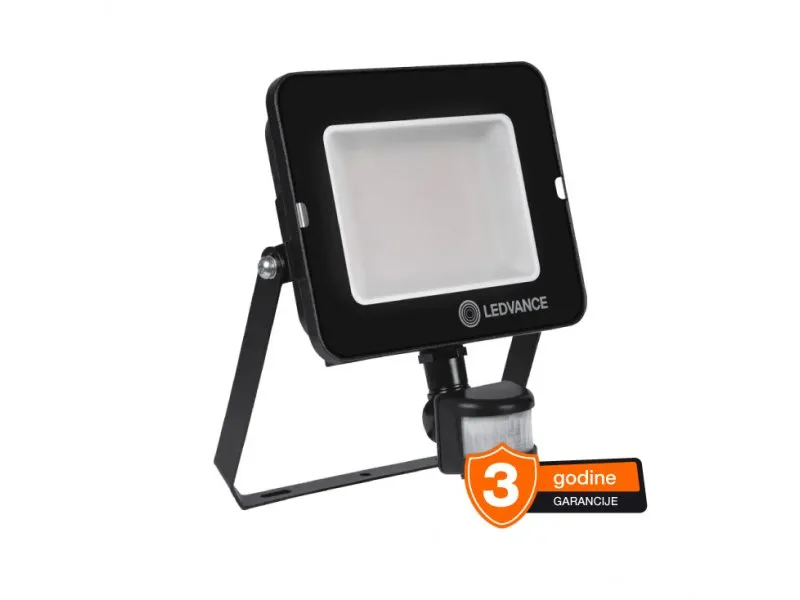 LED reflektor sa PIR senzorom 50W, crni