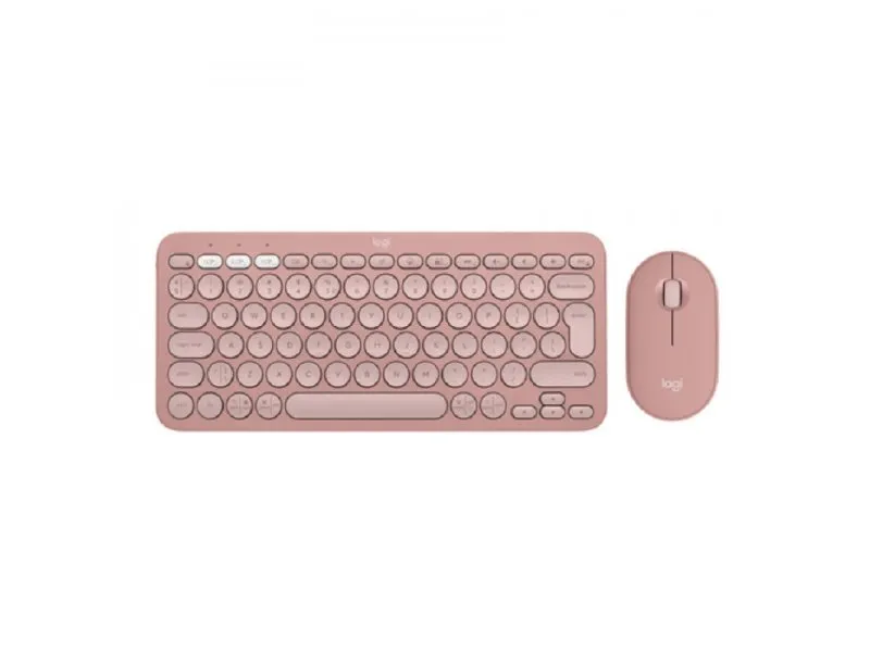 Pebble2 Wireless Combo US tastatura i miš roze