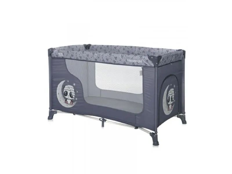 Moonlight Prenosivi krevetac za Bebe 1 Nivo - Cool Grey Pandas