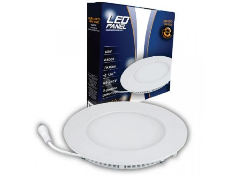 LED panel high lumen frameless LUMUPO-24W 6500K Ugradni-Okrugli 2400 lm