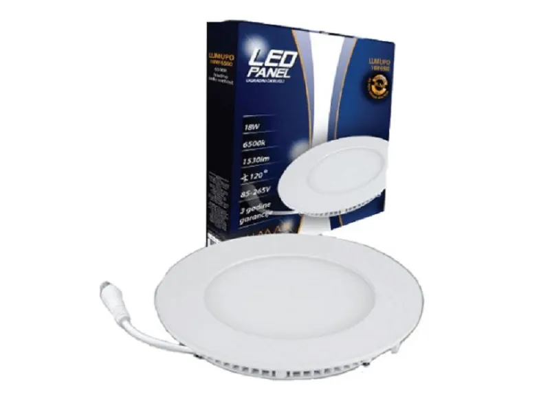 LED panel LUMUPO-18W 6500K ugradni-okrugli 1530 lm