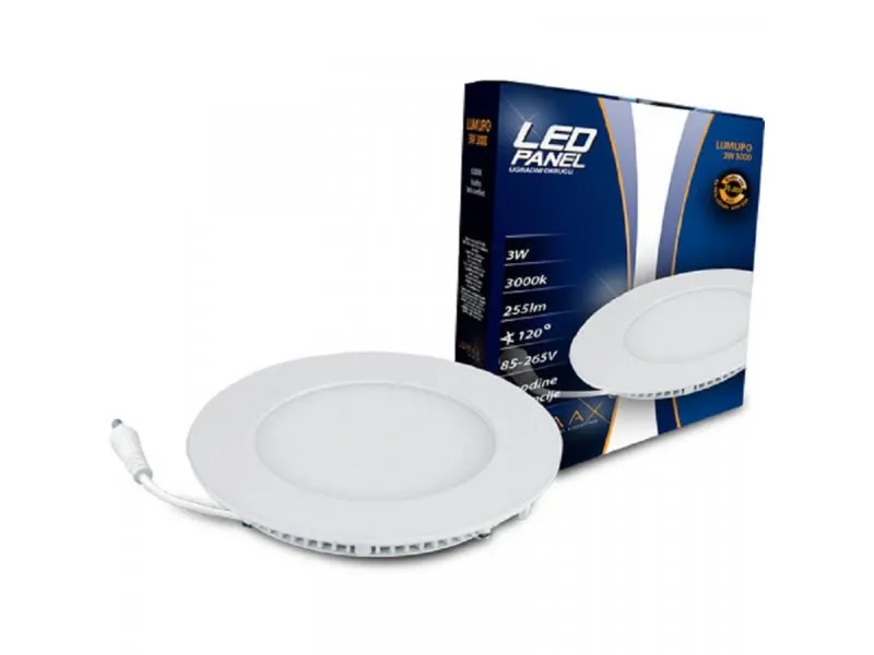 LED panel ugradni okrugli – 3W 3000