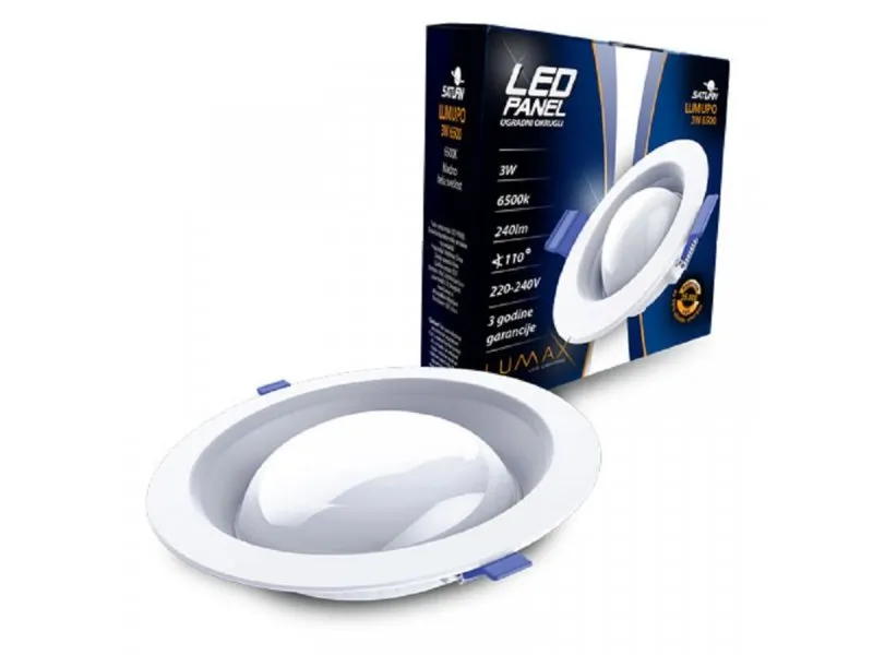 SATURN LED panel ugradni okrugli – 3W 6500