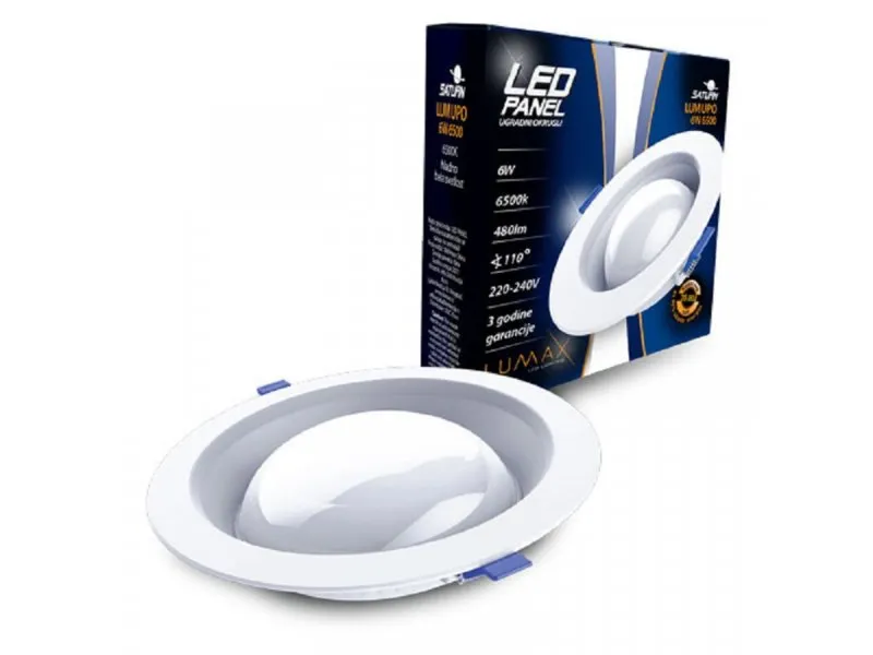 SATURN LED panel ugradni okrugli – 6W 6500