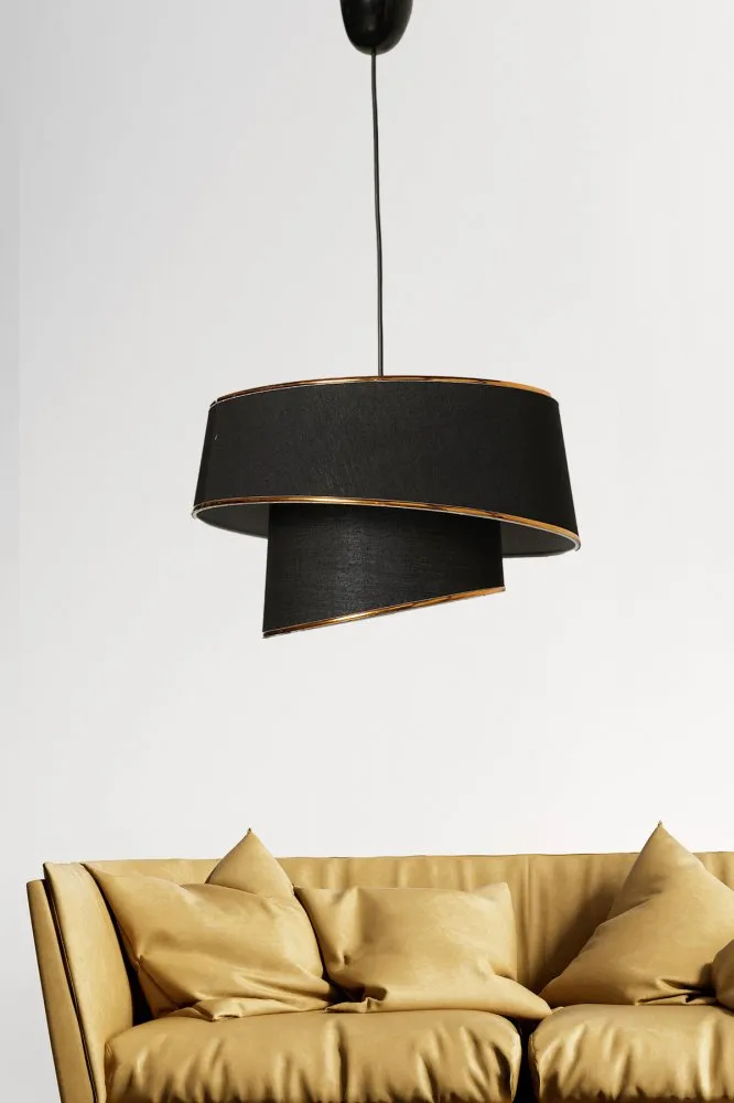 Luster Barette Gold Black