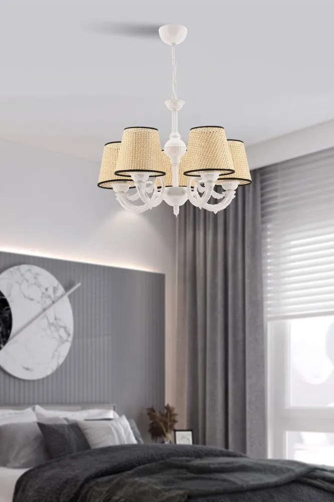 Luster Fiona Coral Black White Cream
