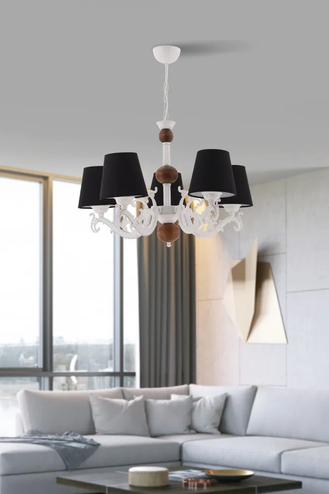 Luster Fiona Wood Black White Brown