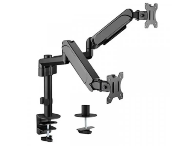 MA-DA2P-01 Gembird Podesivi dupli stoni drzac za monitor, tilt,17-32 max.2x9kg (44281)