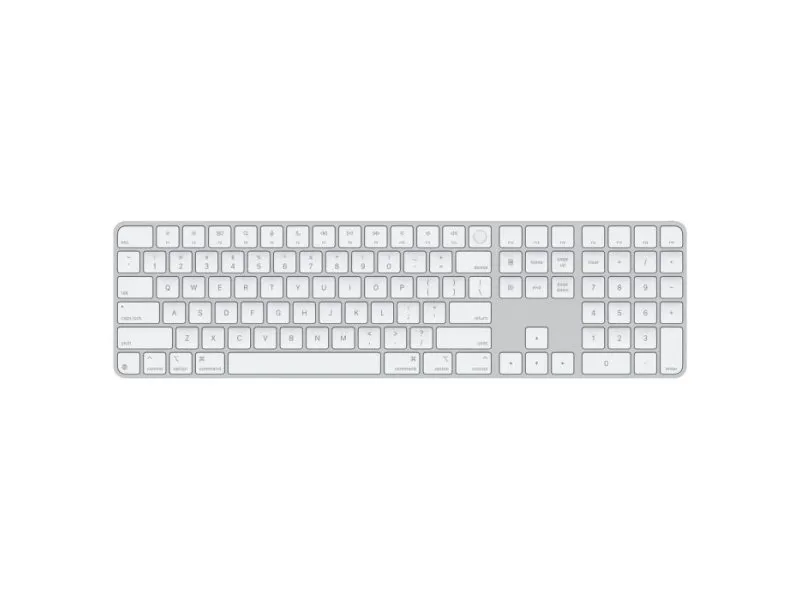 Magic Keyboard (2024) w Touch ID and Numeric Keypad International English White Keys (mxk73z/a)