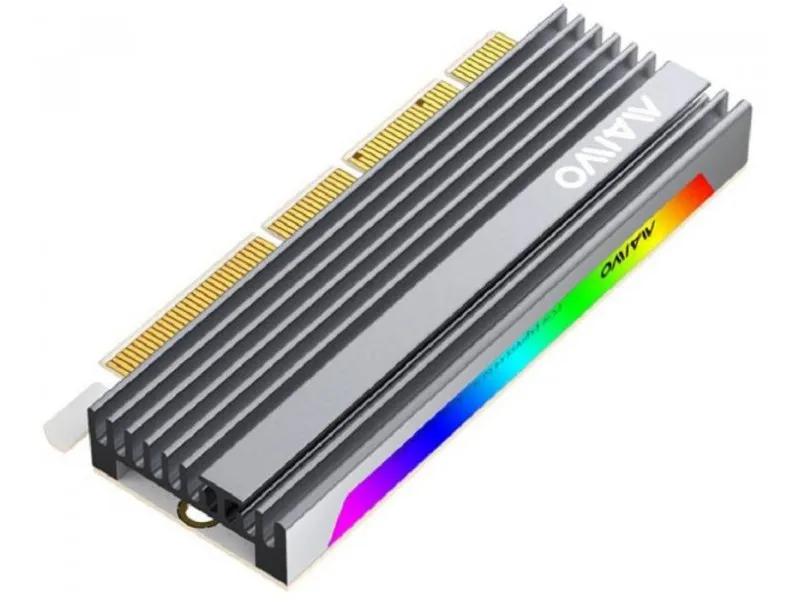 Adapter M.2 NVMe na PCI-Express RGB Alu heatsink KT058