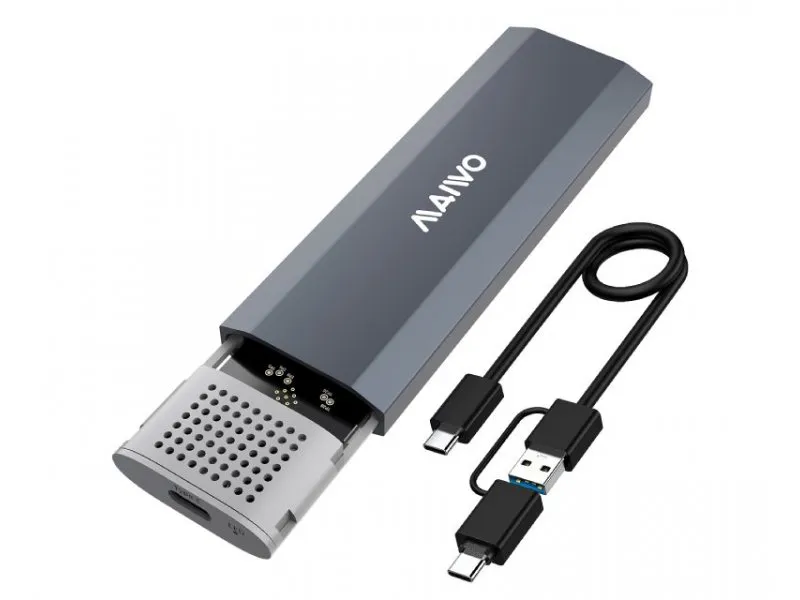 USB 3.2 Tip-C Kućište za M.2 PCIe NVMe SSD, aluminium, bez alata, K1689P