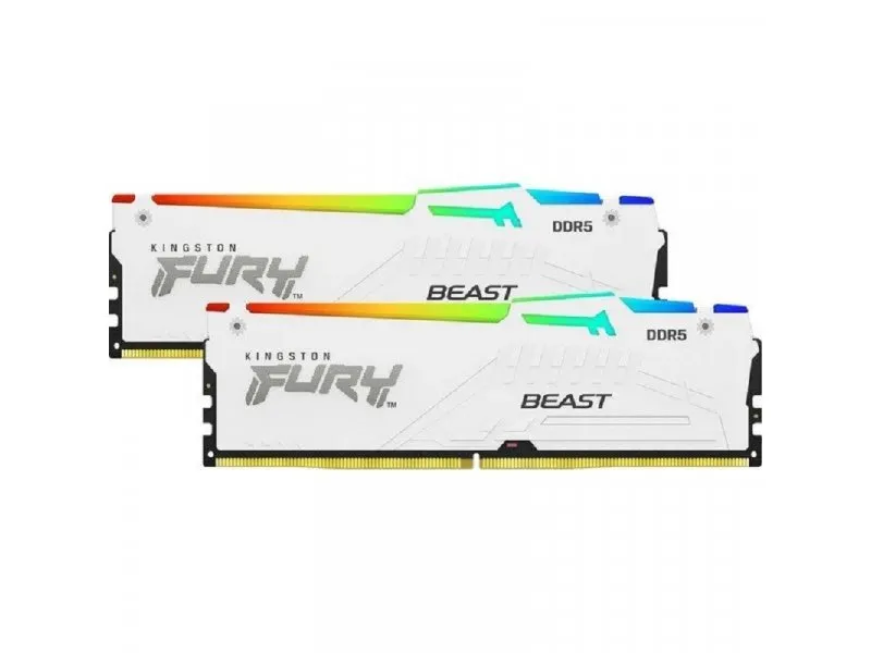 DIMM DDR5 32GB 2x16kit 5.600MHz FURY Beast White RGB XMP KF556C40BWAK2-32