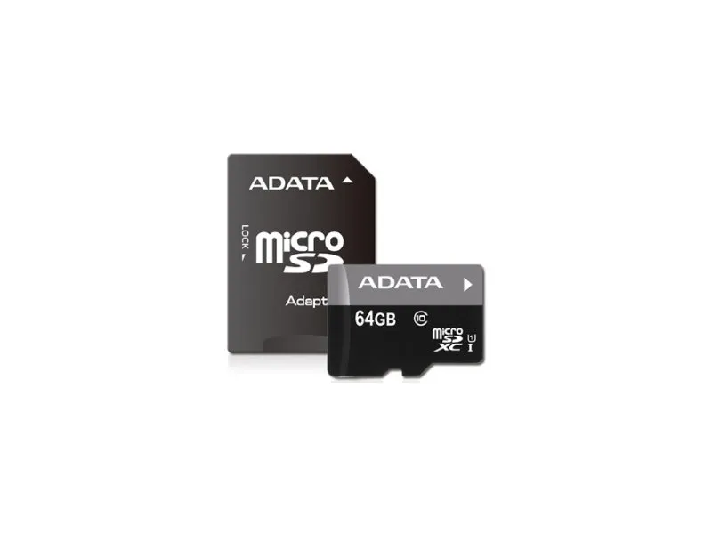 UHS-I MicroSDXC 64GB class 10 + adapter AUSDX64GUICL10-RA1