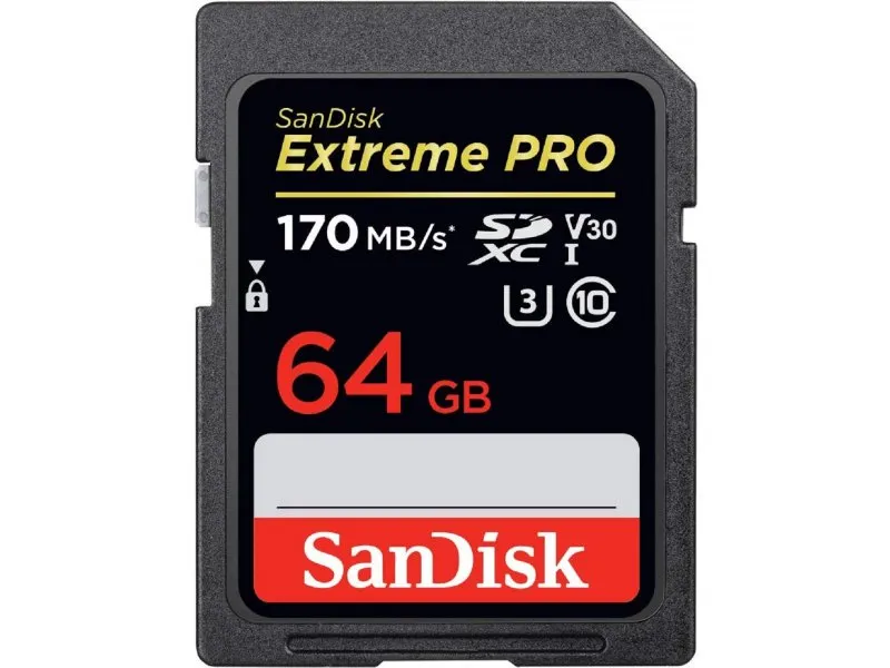 SDXC 64GB Extreme 170MB/s V30 UHS-I Class10 U3 V30