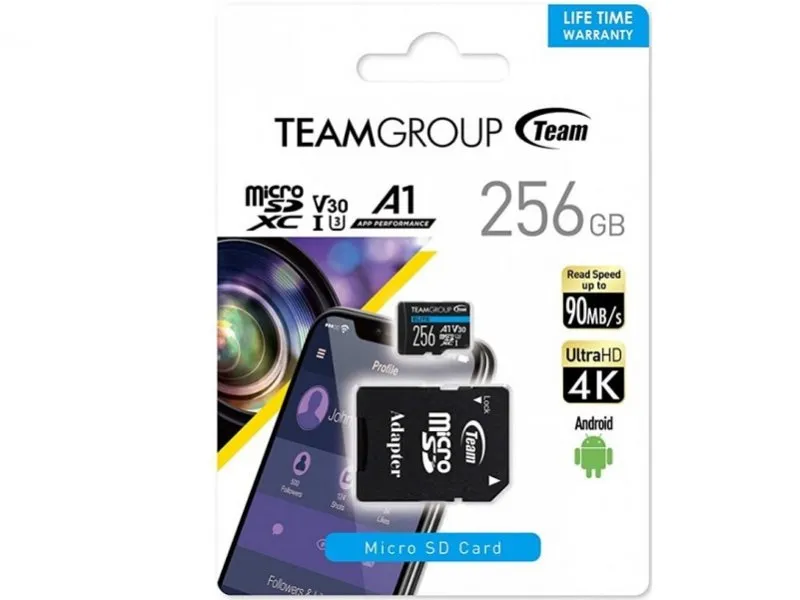 MICRO SDXC 256GB UHS-I ELITE +SD Adapter TEAUSDX256GIV30A103