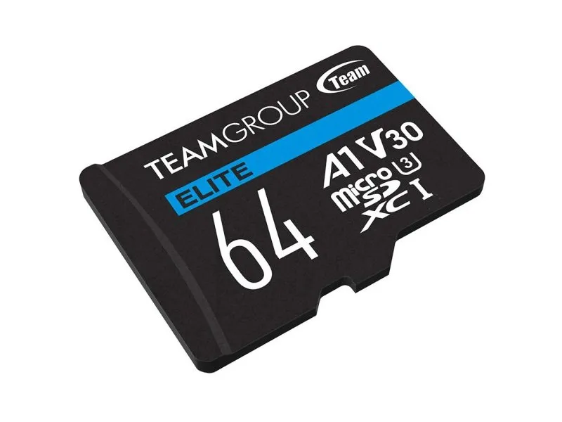 TeamGroup MICRO SDXC 64GB ELITE, UHS-I U3 V30 A1, 100/50MB/s +SD Adapter TEAUSDX64GIV30A103