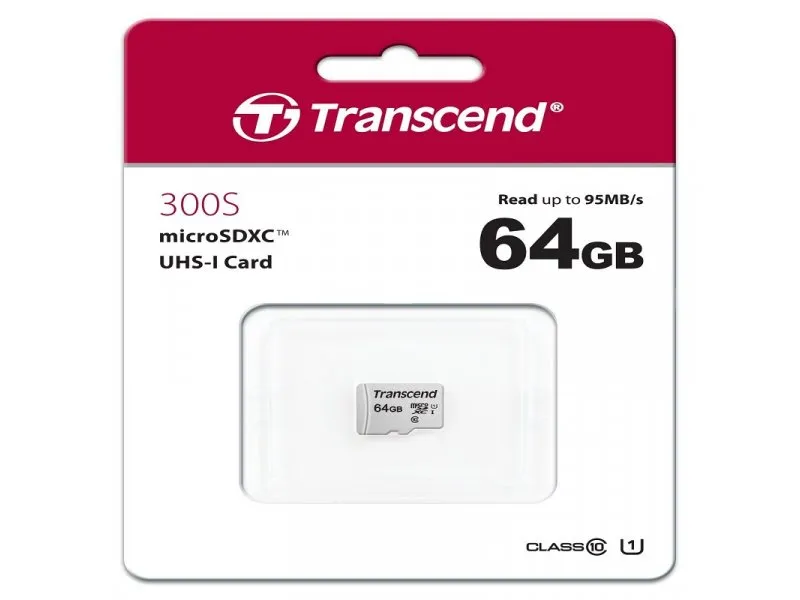 Micro SD 64GB Class 10, Ultra High Speed Class 1 U1 TS64GUSD300S