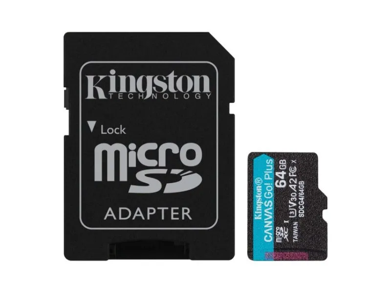 Memorijska kartica U3 V30 microSDXC 64GB Canvas Go Plus 200MB/s A2 + adapter SDCG4/64GB