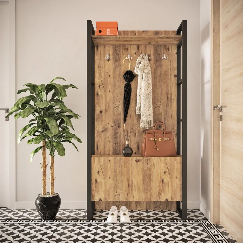 Ml13 A Hall Stand Čiviluk u boji drveta (956LCS2811)