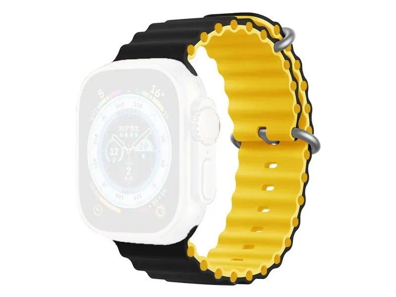 Zamenska narukvica za Moye Kronos 4 pametni sat 44/45/49mm Black/Yellow