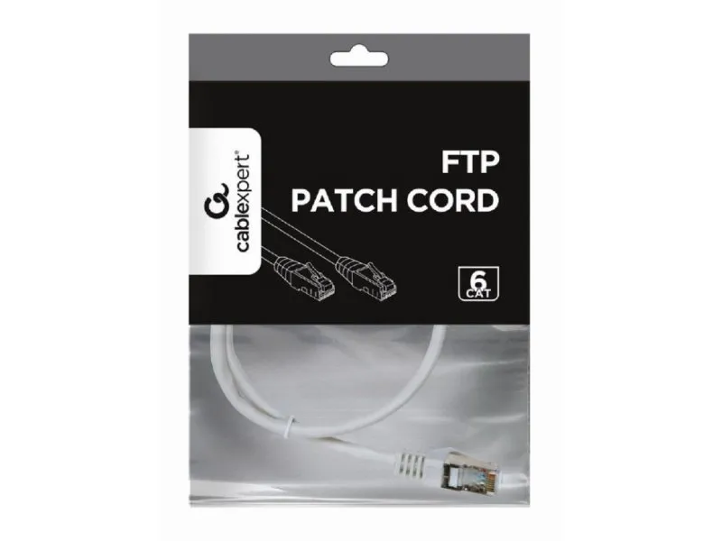 Mrežni kabl, FTP, CAT6, 0.5m, beli (PP6-0.5M/W)