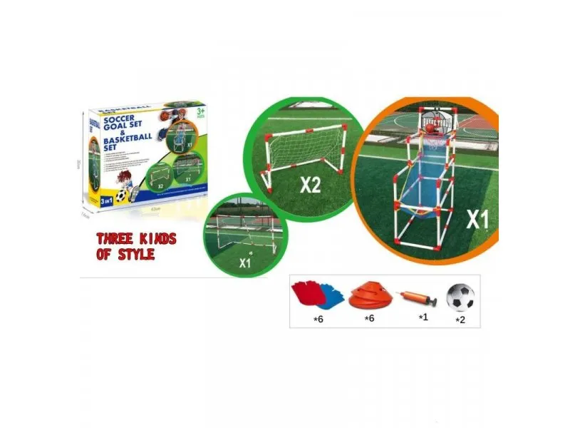 igračka 3u1 fudbal i basketball set