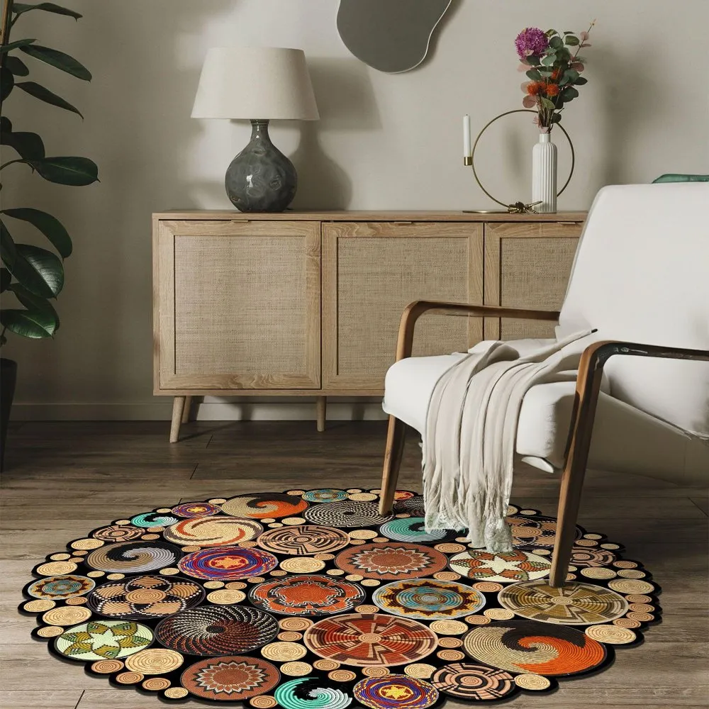 Multicolor okrugli tepih Hmnt971 150 cm (478HFT3274)